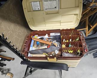 Tackle Box full of Lures and other fishing equipment and more