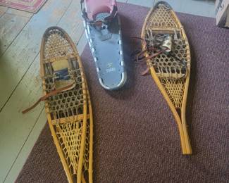 2 Pairs of LL Bean Maine Snowshoes/1 Pair LL Bean Tubbs Snowshoes
