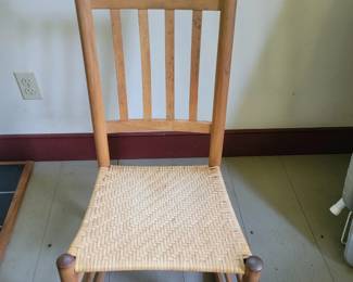 Small Slat Back Armless Rocking Chair