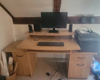 Computer Workstation w/Monitor, Keyboards and Speakers