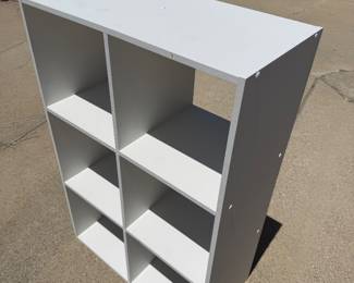 IKEA bookshelves, and desks