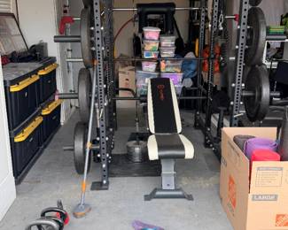 Weight bench and work out equipment