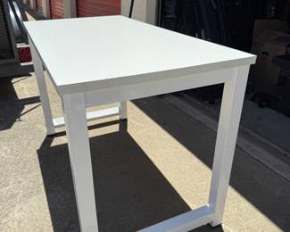 IKEA bookshelves, and desks