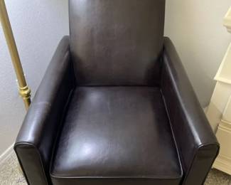 Brown Pleather Recliner
