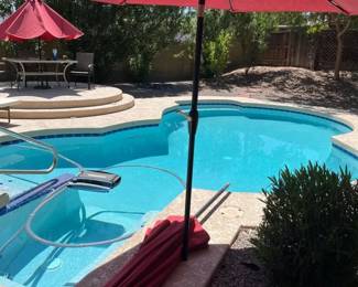 Two Empera Outdoor Patio Umbrellas No Base