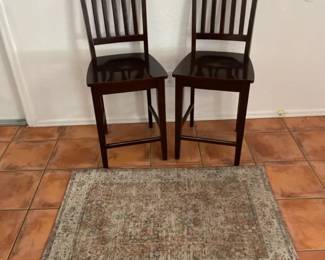 Tall Chairs  Rug