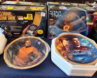 Star Trek collector plates and communicator sets