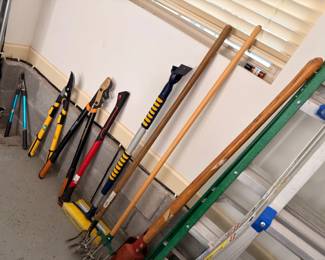 Long-handled yard and garden tools