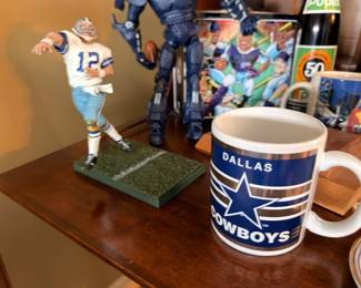 Cowboys #12 figure and Dallas Cowboys mug
