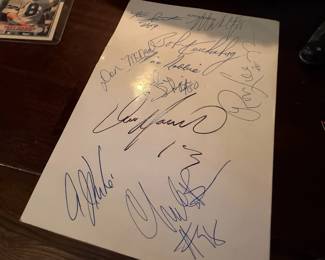 Multi-signed banquet program with numerous autographs