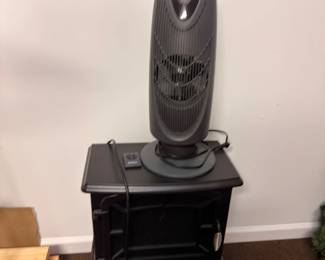 Electric stove space heater and tower fan