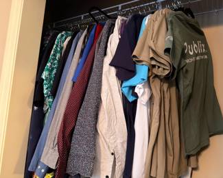 Men's clothing wardrobe — shirts and jackets