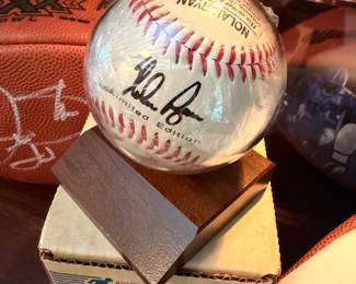 Autographed Nolan Ryan limited edition baseball