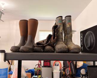 Rubber and hunting muck boots