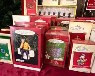 Hallmark Keepsake ornaments — Star Trek and holiday