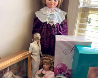 Large Victorian porcelain dolls