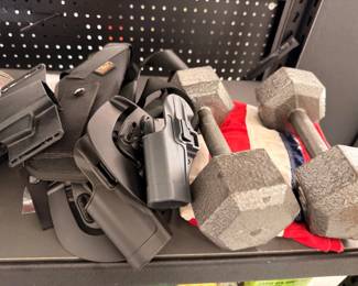 Gun holsters and dumbbells