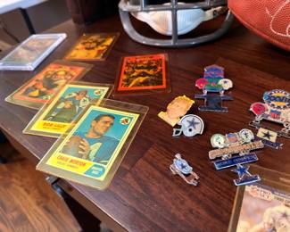 Vintage Topps Cowboys football cards and pins
