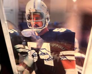 Framed autographed Randy White Cowboys photo