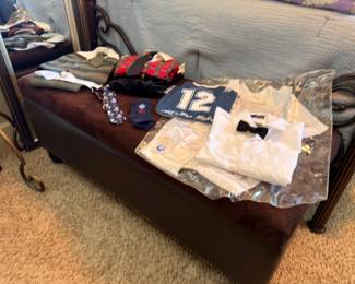 Cowboys jersey, ties and storage ottoman