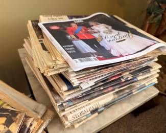 Vintage newspapers — Royal Wedding and historic editions