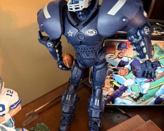 NFL robot action figure and Emmitt Smith figure