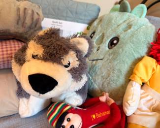 Assorted plush stuffed animals