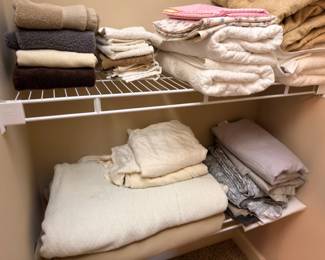 Linens — towels, sheets and blankets