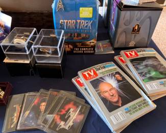 Star Trek DVDs, TV Guides and trading cards