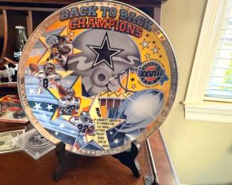 Cowboys Back to Back Champions collector plate
