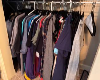 Closet of clothing