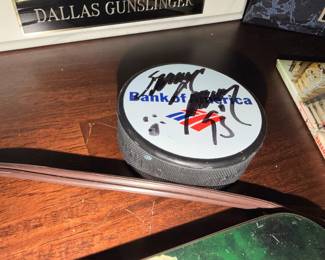 Autographed hockey puck