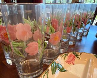 Franciscan Desert Rose glass tumblers set