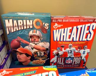 Marino's and Wheaties collector cereal boxes