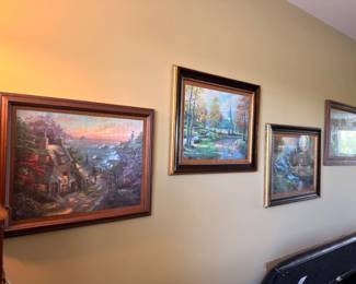 Framed Thomas Kinkade landscape prints