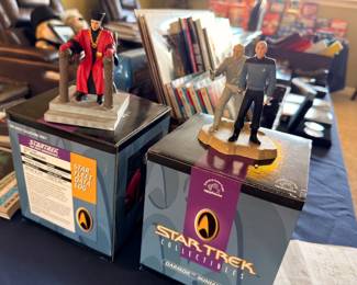 Star Trek collectible figurines with boxes