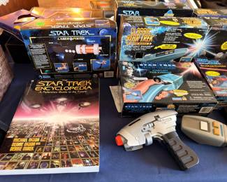 Star Trek phaser toys and encyclopedia