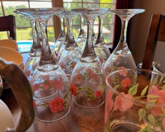 Franciscan Desert Rose stemware goblets