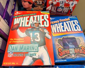 Dan Marino and Troy Aikman Wheaties boxes