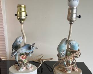 Parakeet Ceramic Lamps,