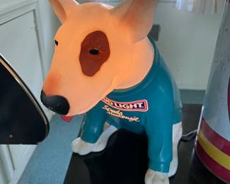 Spuds MacKenzie Bud Light Blow Mold Dog Lamp,