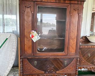 Antique Dining Room China Cabinet,