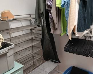 Closet shelving, mens clothing