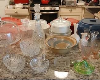 Misc glassware, kitchen