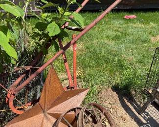Old farm tools and wheels
