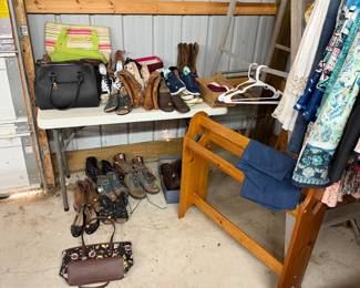 Quilt racks, new boots and lots of purses