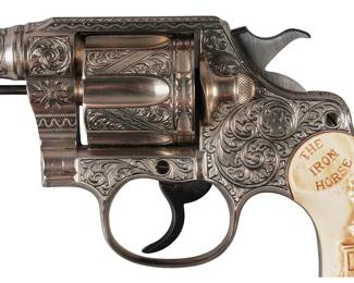 Custom Cased Pair of Sequential Engraved Dale Robertson "The Iron Horse" Colt Revolvers