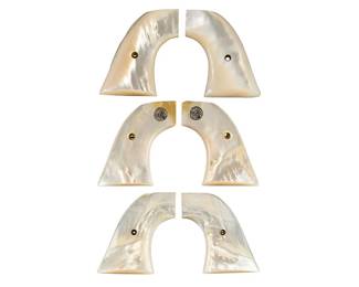 Collection of 3 Beautiful Colt Single Action Army Pearl Grip Sets