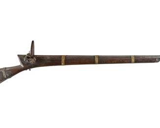 Rare Monumental 18th C. Turkish Miquelet-lock Wall Gun