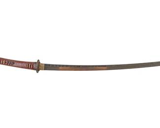 WWII Japanese Nagamitsu Gendaito Katana W/ Saya